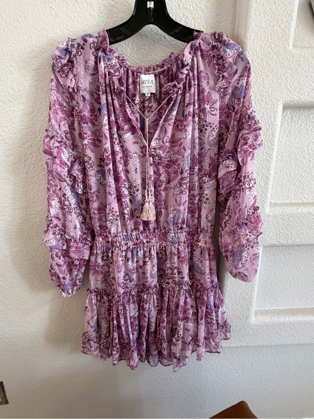 Misa Los Angeles mini dress in pink and lavender